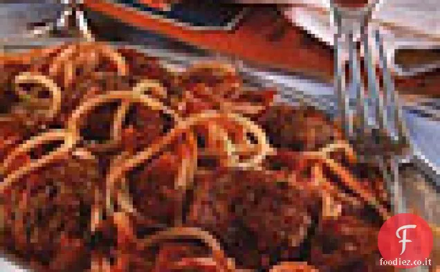 Spaghetti con Polpette Siciliane