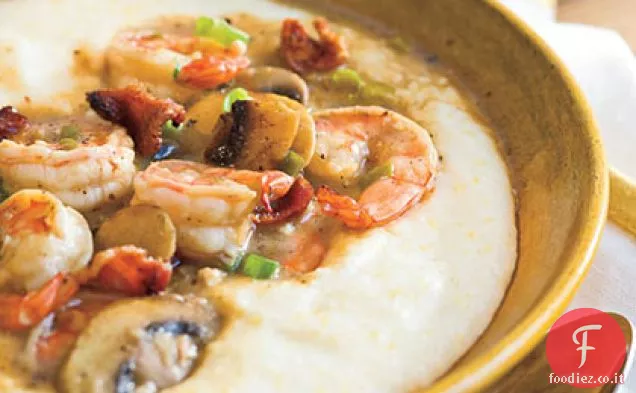 Gamberetti e grane di Hominy Grill