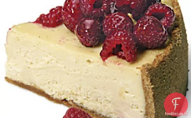 Cheesecake al cioccolato bianco e lampone
