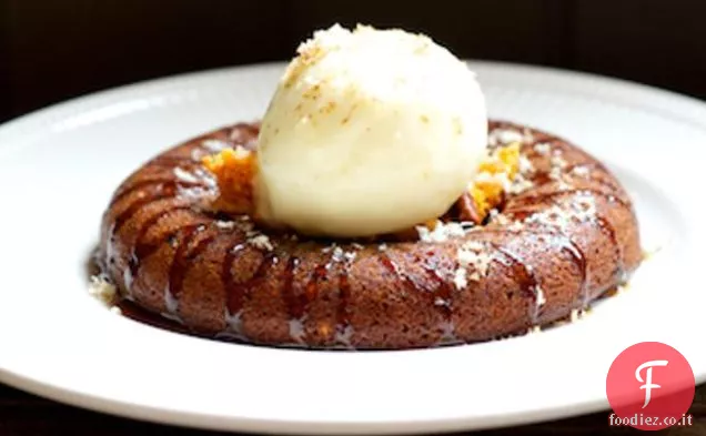 Pecan, Dattero e Miele Savarin, Nido d'ape, Sorbetto allo Yogurt