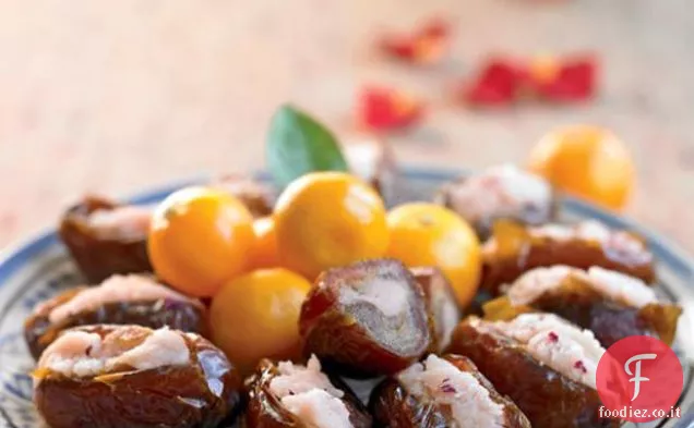 datteri medjool ' Con Pasta di Mandorle Rosa e Mandarini