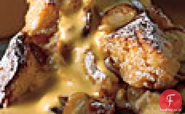 Budino di Dattero e Pane alle Mandorle con Amaretto Zabaione