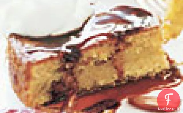 Torta di Couscous all'olio d'oliva con Crème Fraîche e sciroppo di dattero