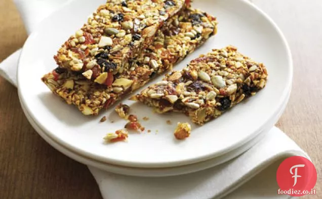 Barrette per la colazione a base di frutta e noci