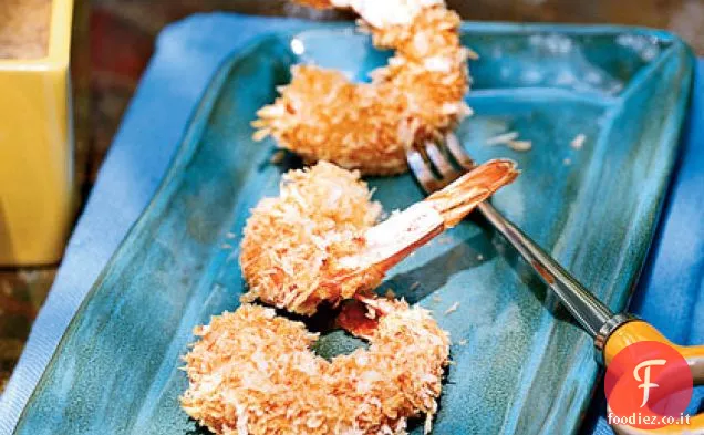 Gamberetti impanati con salsa di miele e senape