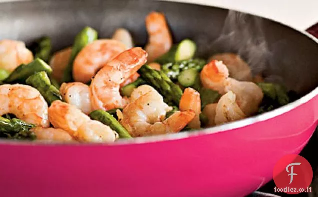 Asparagi saltati e Gamberi con Gremolata