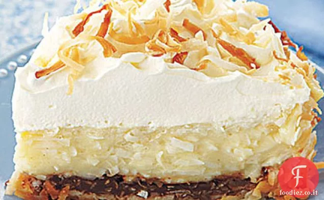 Doppia torta di crema di cocco