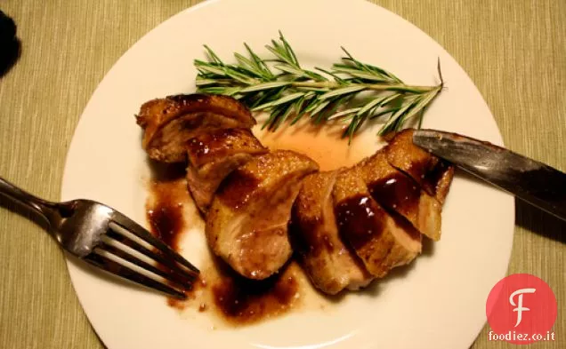 Cena di stasera: Petto d'anatra scottato con Vino rosso e fichi