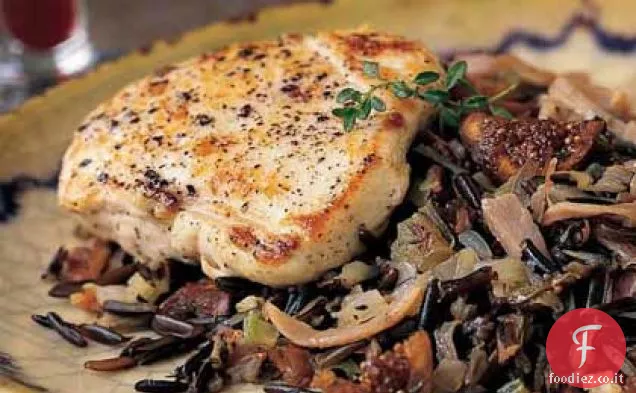 Petti di pollo con riso selvatico-e-Fico Pilaf