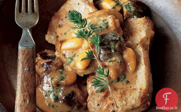 Medaglioni di vitello con salsa di fichi e mandorle