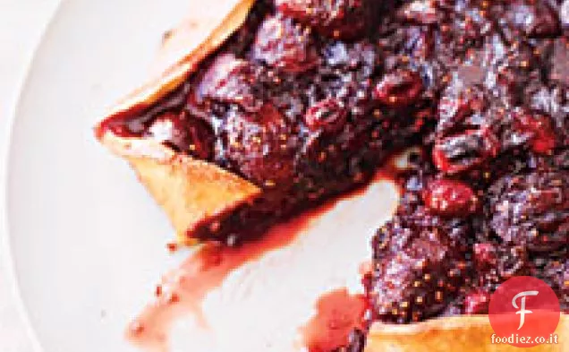 Crostata di quinoa al mirtillo rosso