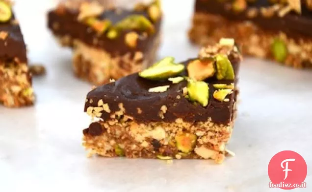 Barrette di noci di Ganache al cioccolato vegan