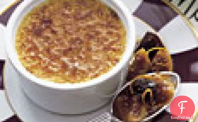 Crème Brûlée al Pepe bianco con composta di fichi e prugne