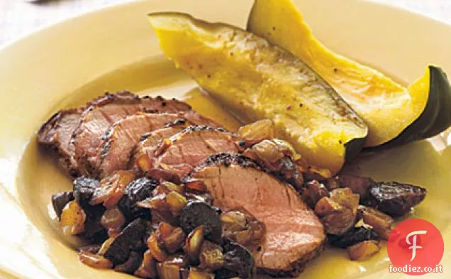 Filetto di maiale con condimento balsamico di Cipolla e Fichi