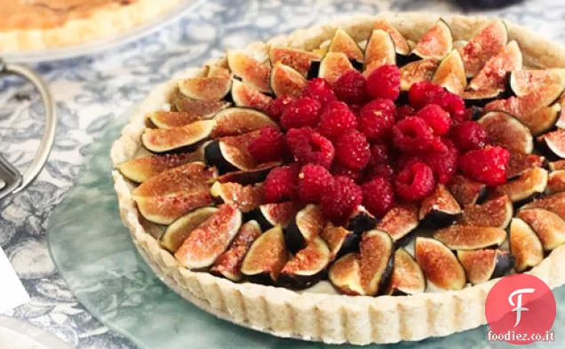 Crostata al Mascarpone di Fichi e Lamponi senza glutine con Miele locale