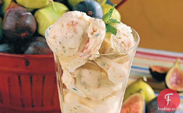 Gelato alla menta di fico senza cottura