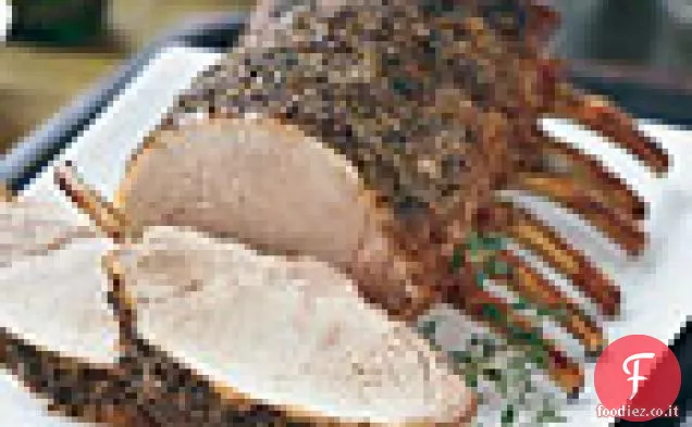 Arrosto di costolette di maiale in salamoia alle erbe