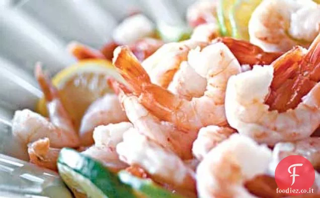 Gamberi bolliti con salsa Rémoulade e salsa cocktail piccante