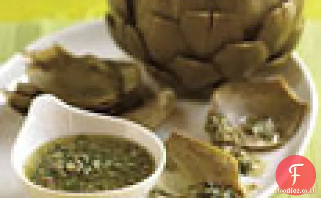 Carciofi al vapore con Salsa Verde