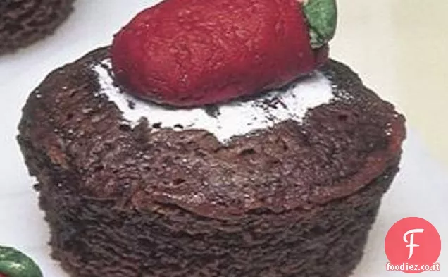 Fragole di marzapane al cioccolato