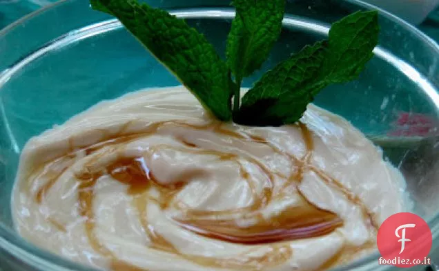 Fragole fresche con zenzero-miele Yogurt greco