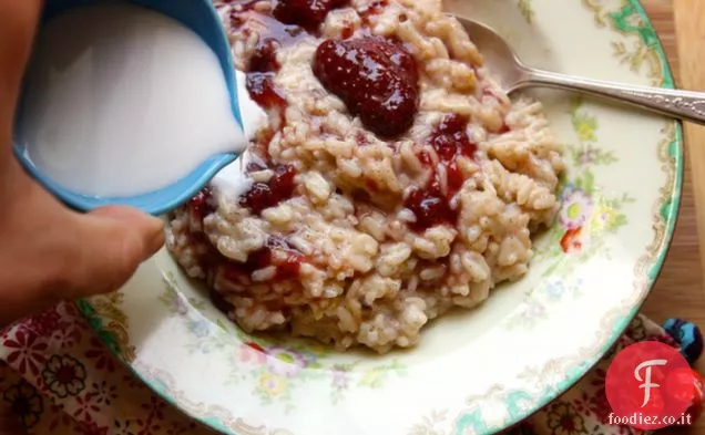 Marmellata di fragole Budino di riso