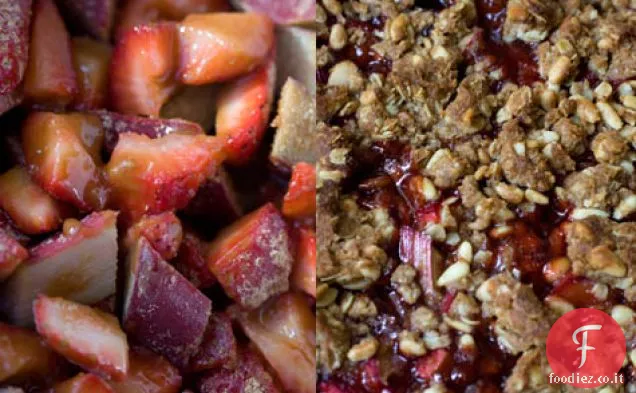 Crumble di rabarbaro alla fragola