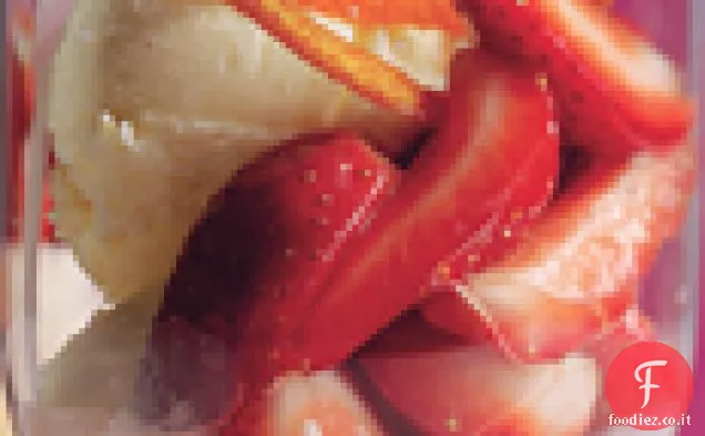 Fragole Romanoff con Gelato Crème Fraîche