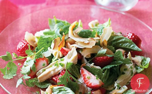 Thai tagliuzzato pollo e insalata di fragole