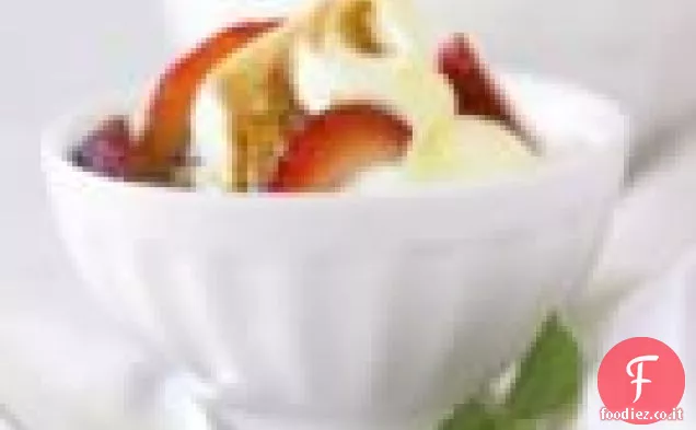 Gelato all'Olio d'Oliva con Fragole Balsamiche