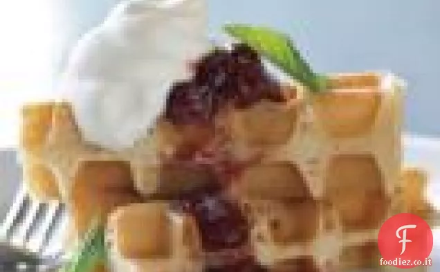 Cialde di latticello con marmellata di fragole francese