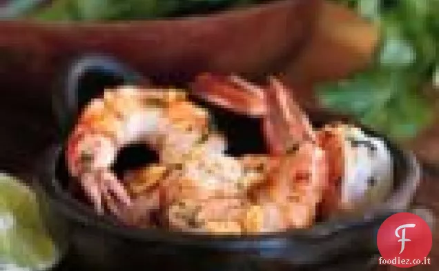 Gamberetti fritti con aglio tostato dolce