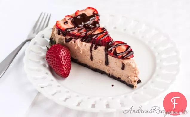 Cheesecake al cioccolato alla fragola