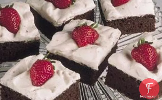 Cioccolato-fragola Chiffon Piazze