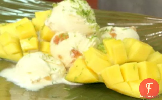 Mango con sciroppo di zenzero e menta