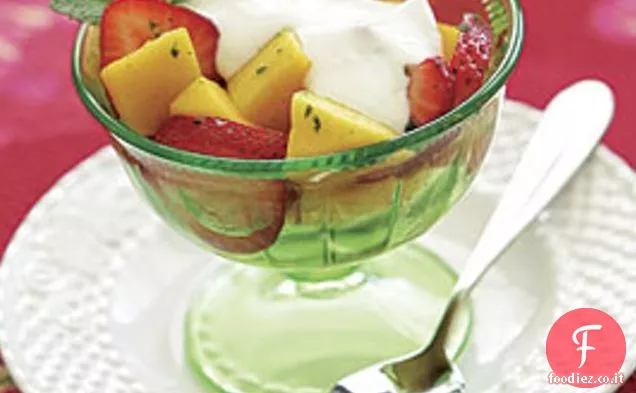 Fragole e Mango con Zucchero alla menta