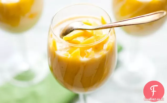 Parfait al mango con budino di riso