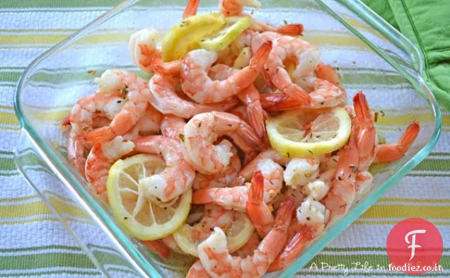 Arrostito Limone Aglio Erba Gamberetti