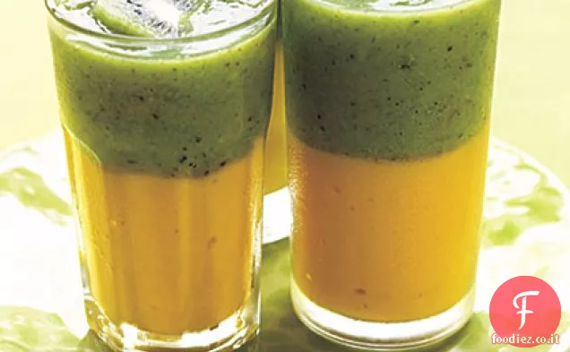 Tè verde-Kiwi e Mango frullato