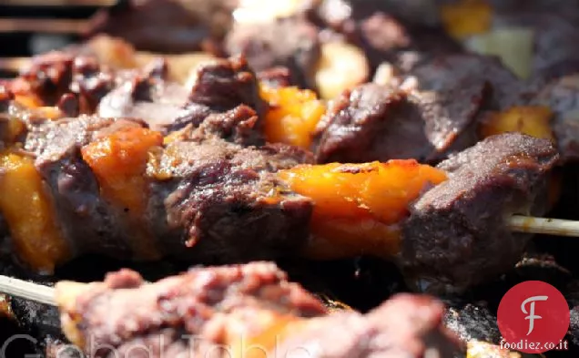 Morsi di canguro con Mango e ananas