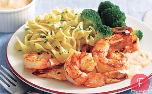 Gamberi alla griglia con Rémoulade