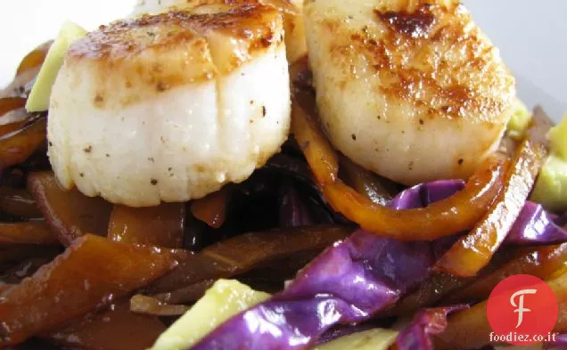 Capesante scottate con Slaw di Mango carmelized