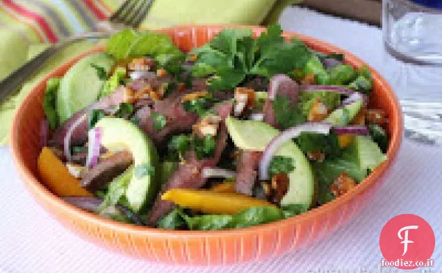 Bistecca e insalata di mango