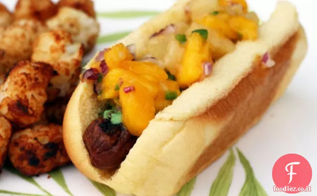 Piccante Mango-ananas Hot Dog