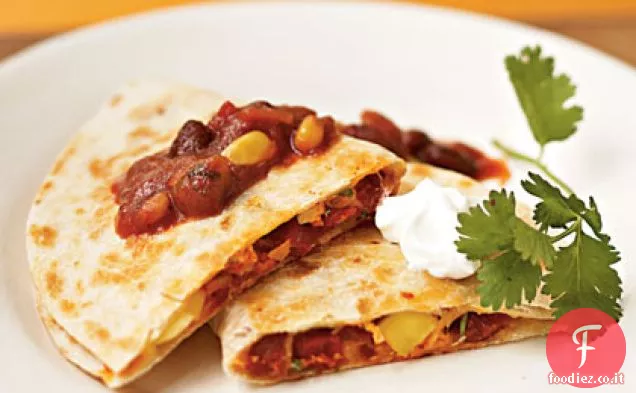 Mango, pollo e Chorizo Quesadillas