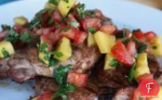 Braciole di maiale con Rub caraibico e salsa di Mango