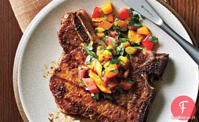 Braciole di maiale con Rub caraibico e salsa di Mango