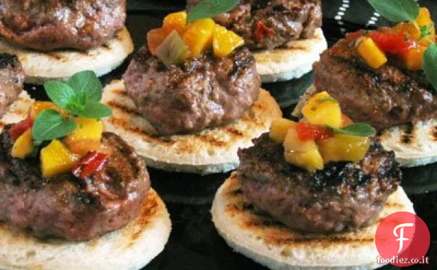 Mini Hamburger di agnello con salsa di Mango