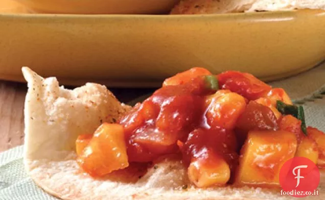 Tortilla Cracker Pane con salsa di Mango