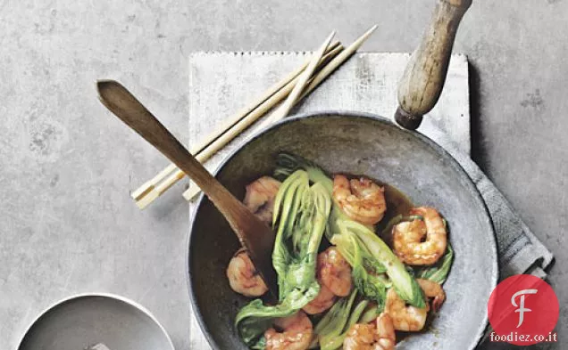 Gamberetti jumbo con Bok Choy